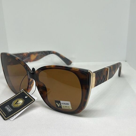 VG Women’s Tortoise Cat Eye Sunglasses - Picture 1 of 3